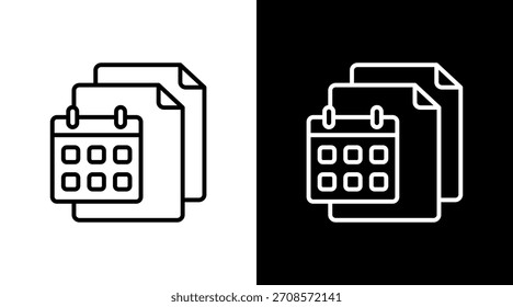 Archivo de calendario con diseño de conjunto de iconos