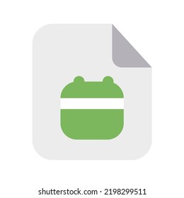 Calendar Files Icon with Flat Style