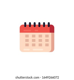 Calendar fill style icon design, Planner time event moth date day page plan and reminder theme Vector illustration