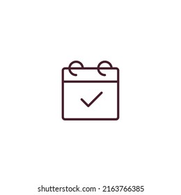 Calendar Filled line icon. linear style sign for mobile concept and web design. Calendar Filled Line vector icon. Symbol, logo illustration. Vector graphic