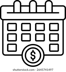 Calendar Filled Style Icon Design