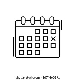 Calendar, finance, banking icon. Simple line, outline vector elements of business and finance icons for ui and ux, website or mobile application