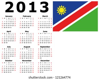 Calendar Flag Namibia