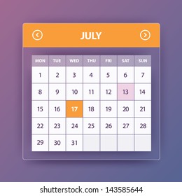 Calendar flat