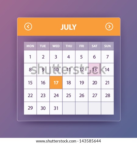 Calendar flat