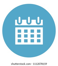 Calendar Flat Colored Icon