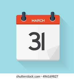 Calendar Flat Daily Icon. Vector Illustration Emblem. Element of Design for Decoration Office Documents and Applications. Logo of Day, Date, Time, Month and Holiday. EPS10