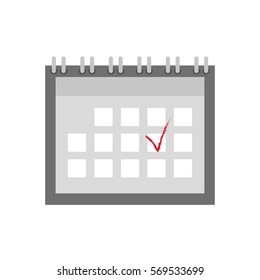 the calendar. flat design.