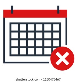 calendar flat design. symbol no