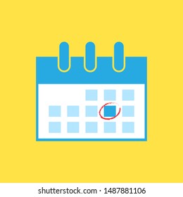 Calendar flat design. vector illustration