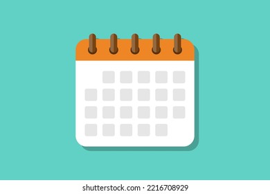 Ilustración vectorial de diseño plano del calendario