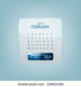 Calendar flat design, website element.
