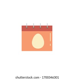 calendar flat easter religion icon