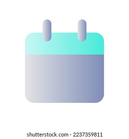 Calendar flat gradient color ui icon. Reminder application. Scheduling experience. Making appointment. Simple filled pictogram. GUI, UX design for mobile application. Vector isolated RGB illustration
