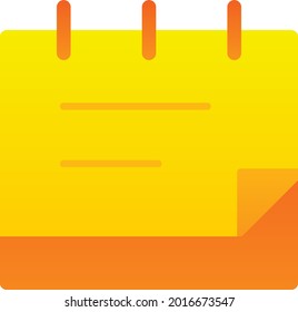  Calendar Flat Gradient Vector Icon Design
