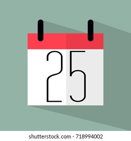 calendar flat icon Christmas