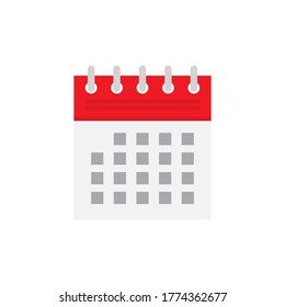 Calendar flat icon, date, day, event, schedule. Vector illustration isolated on white background