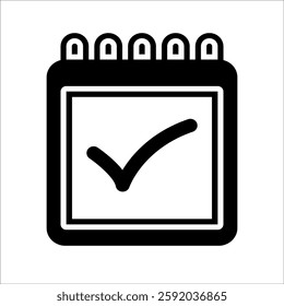 calendar flat icon. Deadline, calendar notification, reminder organizer.