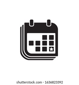 Calendar flat icon. Editable vector 2000x2000Px