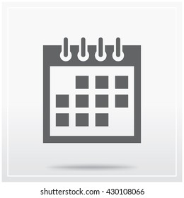 Calendar. Flat icon of graphical symbol of calendar sheet. Vector illustration