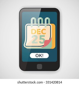 Calendar flat icon with long shadow eps10