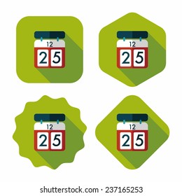 Calendar flat icon with long shadow,eps10