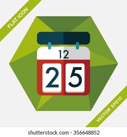 Calendar flat icon with long shadow,eps10
