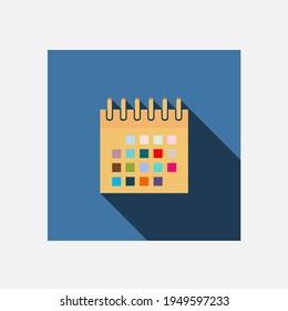Calendar flat icon. Mark the date, holiday, important day concepts. Flat style design. Vector icon