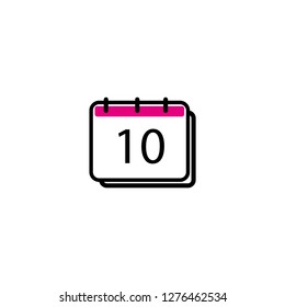 Calendar flat icon on a white background EPS Vector