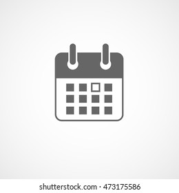 Calendar Flat Icon On White Background