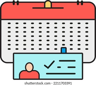 Calendar Flat Icon. Our Latest Version. Vector Illustration