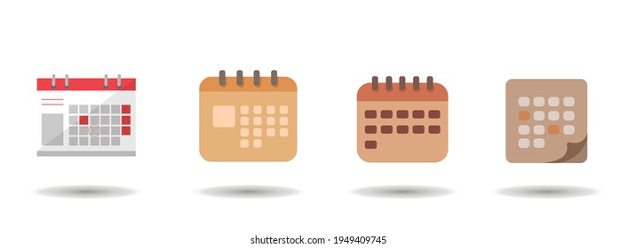 ilustración vectorial de calendario, icono plano simple de calendario