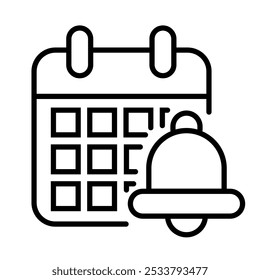 Calendar flat icon set. Deadline, calendar notification, reminder organizer. Containing date, schedule, month, week, appointment, agenda, organization, and event icons. Vector illustration.