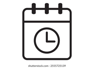 Calendar flat icon set. Deadline, calendar notification, reminder organizer.