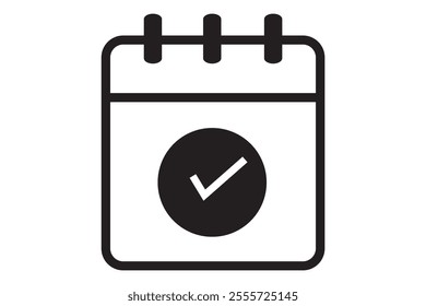 Calendar flat icon set. Deadline, calendar notification, reminder organizer.