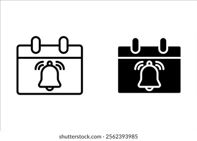 Calendar flat icon set. Deadline, calendar notification, reminder organizer. Containing date, schedule, month, week, appointment, agenda, organization, and event