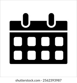 Calendar flat icon set. Deadline, calendar notification, reminder organizer. Containing date, schedule, month, week, appointment, agenda, organization, and event