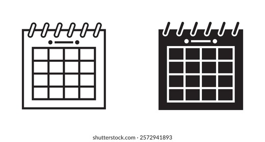 Calendar flat icon set. Deadline, calendar notification, reminder organizer. 1176