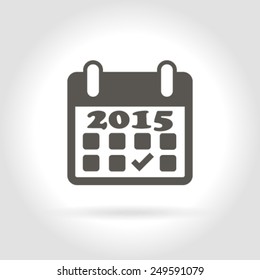 Calendar flat icon - Vector