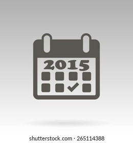 Calendar flat icon - Vector