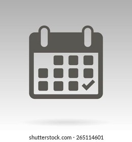 Calendar flat icon - Vector