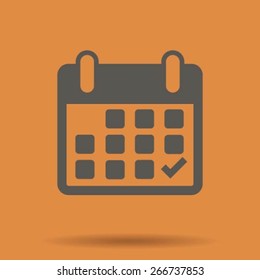 Calendar flat icon - Vector