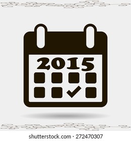 Calendar flat icon - Vector
