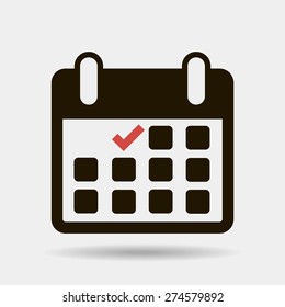 Calendar flat icon - Vector