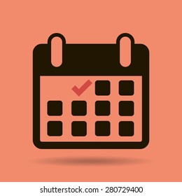 Calendar flat icon - Vector