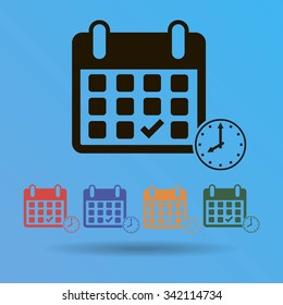 Calendar flat icon - Vector