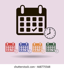 Calendar flat icon - Vector
