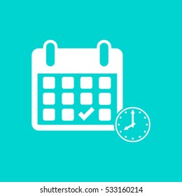 Calendar flat icon - Vector
