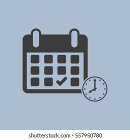 Calendar flat icon - Vector