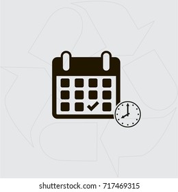 Calendar flat icon vector icon